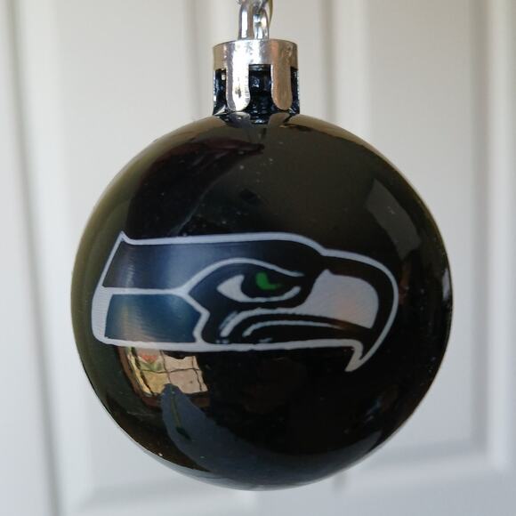 NFL Seattle Seahawks Ball Ornament 2" navy Forever Collectibles - Picture 1 of 6